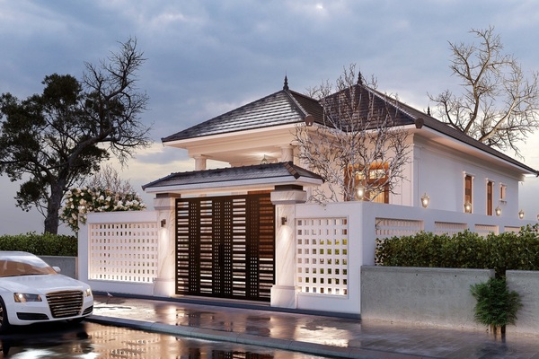 Biệt thự mini 1 tầng tiết kiệm chi phí
