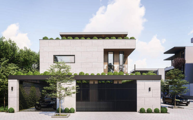 Không gian 2 bên tạo điểm nhất bởi cây xanh